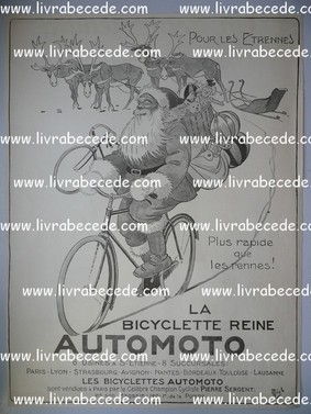 affiche BICYCLETTE REINE AUTOMOTO