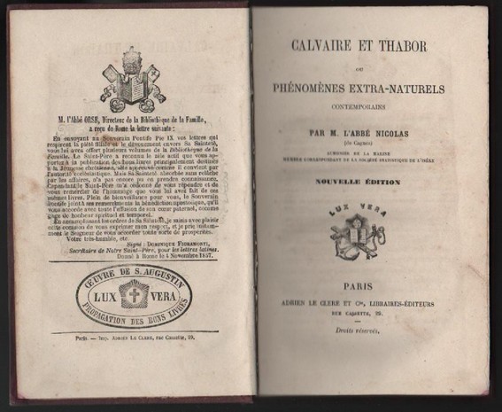Calvaire et Thabor ou Ph�nom�nes extra-naturels contemporains